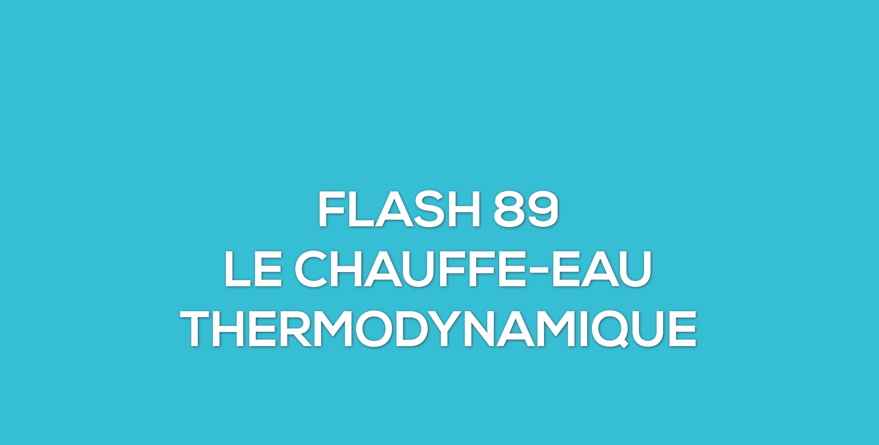 chauffe eau thermodynamique