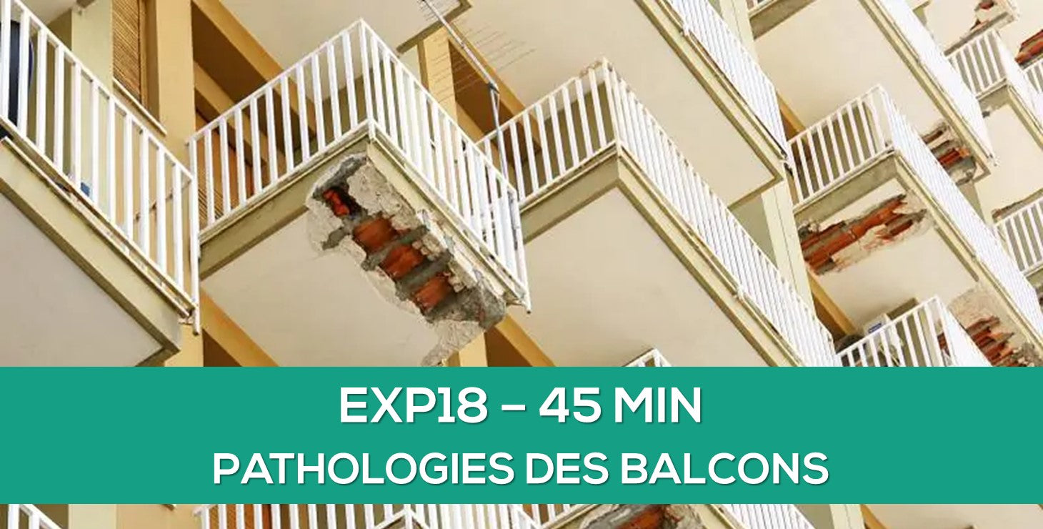 Nouveauté :  PATHOLOGIES DES BALCONS
