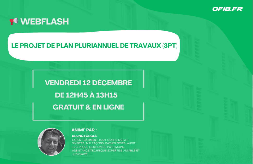 WEBINAIRE - Le Projet de Plan Pluriannuel de Travaux ou 3PT